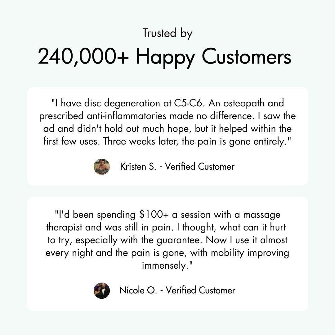 Trusted by 240,000+ happy customers, with two customer reviews.